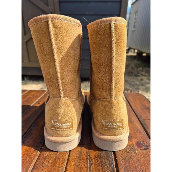 KOOLABURRA BY UGG KOOLA SHORT CHESTNUT SUEDE SHEEPSKIN WOMEN'S BOOTS SIZE US 7 - Picture 3 of 5